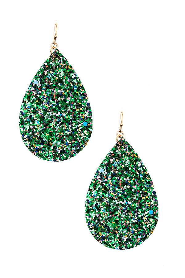 Glitter Teardrop Earring