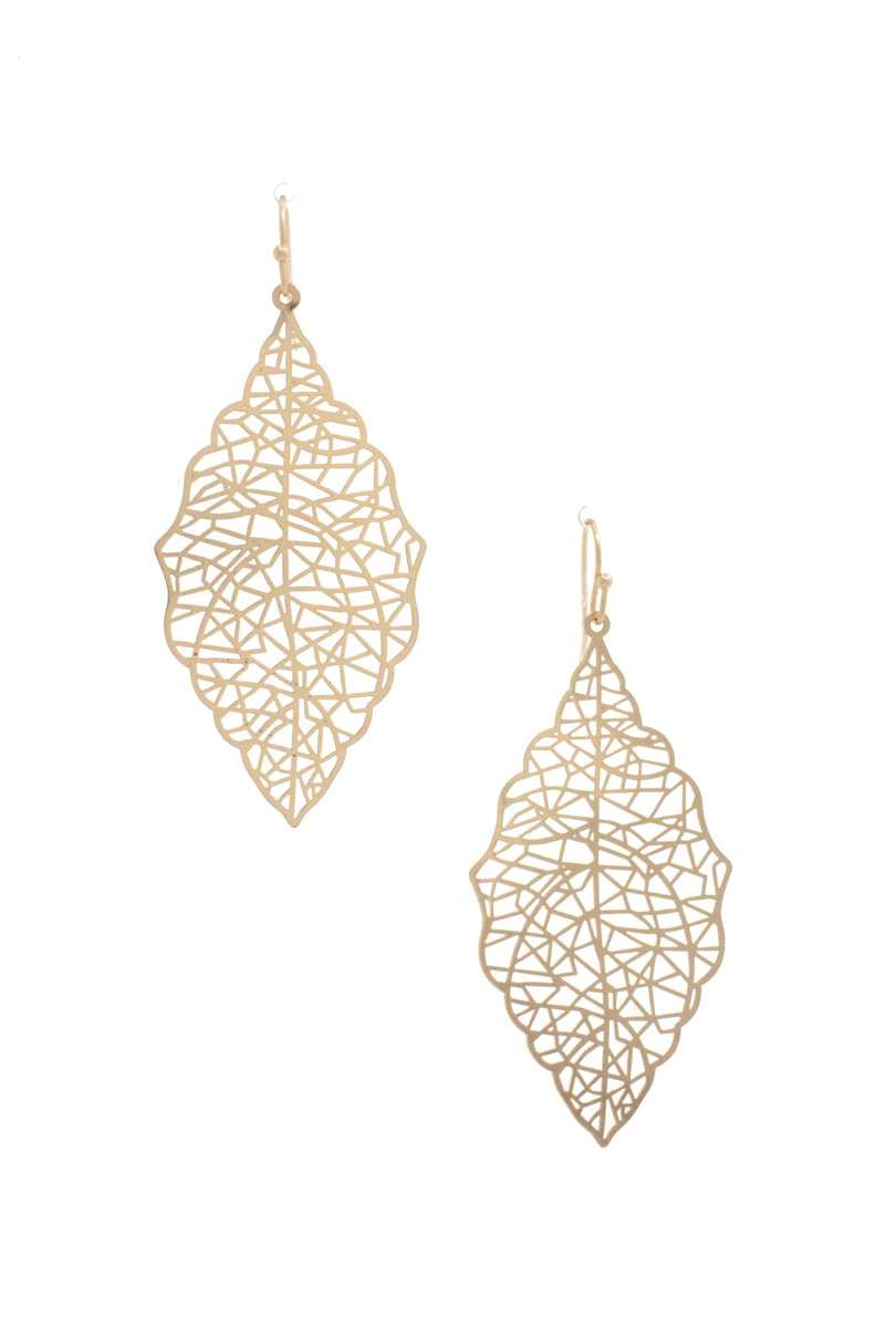 Laser Cut Brass Dangle Earring