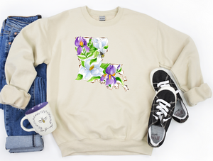 Louisiana Wildflower - Fleece Crew Sweatshirt