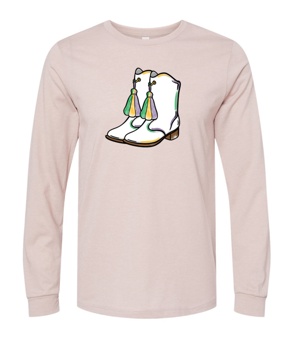 Mardi Gras Boots - Long-sleeve