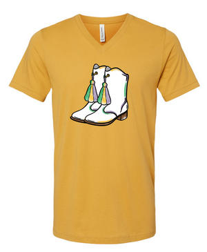 Mardi Gras Boots (V-Neck)