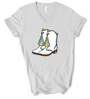 Mardi Gras Boots (V-Neck)