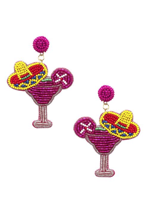 Seed Bead Cocktail Earrings