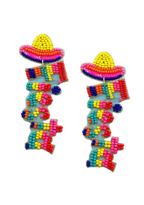 Seed Bead Fiesta Dangle Earring