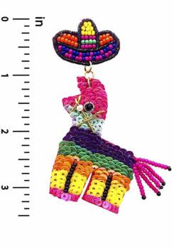 Seed Bead Spangle Piñata Earrings