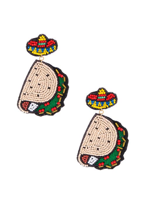 Seed Bead Taco Earring