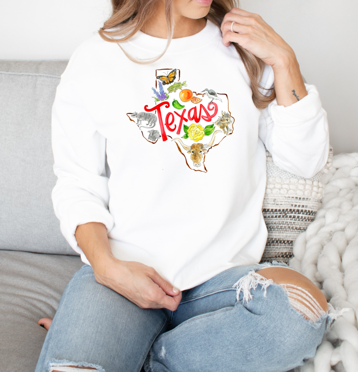 Texas Favorites - Fleece Crew Sweatshirt