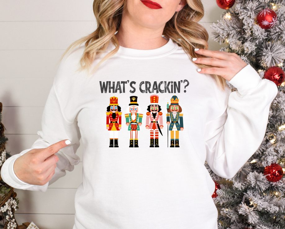 WHAT'S CRACKIN'? - Fleece Crew Sweatshirt
